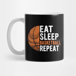 Eat Sleep Basketball Repeat Funny Basketball Players Kids Mug